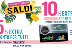 SALDI: 10% sconto Extra con Tessera Premium e 5% sconto Extra a Tutti