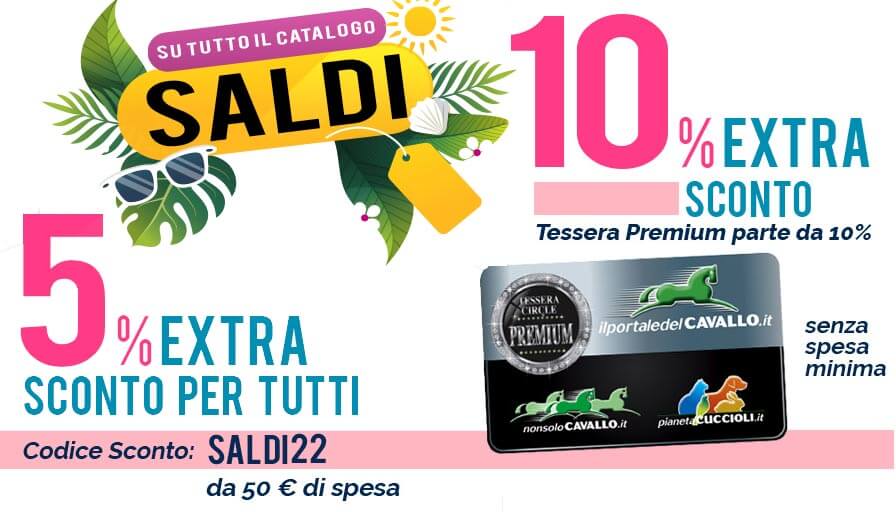 SALDI: 10% sconto Extra con Tessera Premium e 5% sconto Extra a Tutti